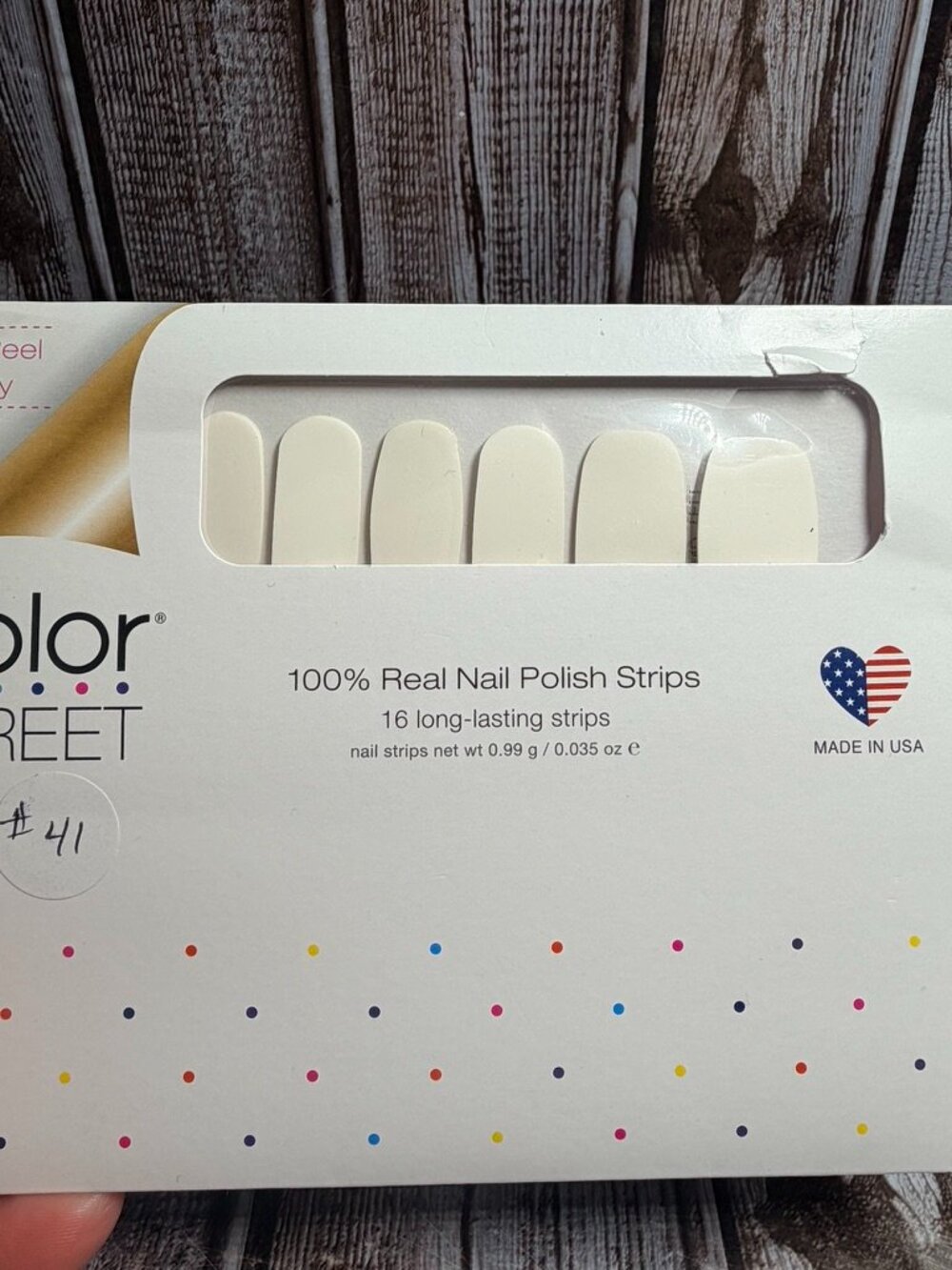 Swiss and Tell Color Street Nail Polish Strips Retired White Nail Polish
